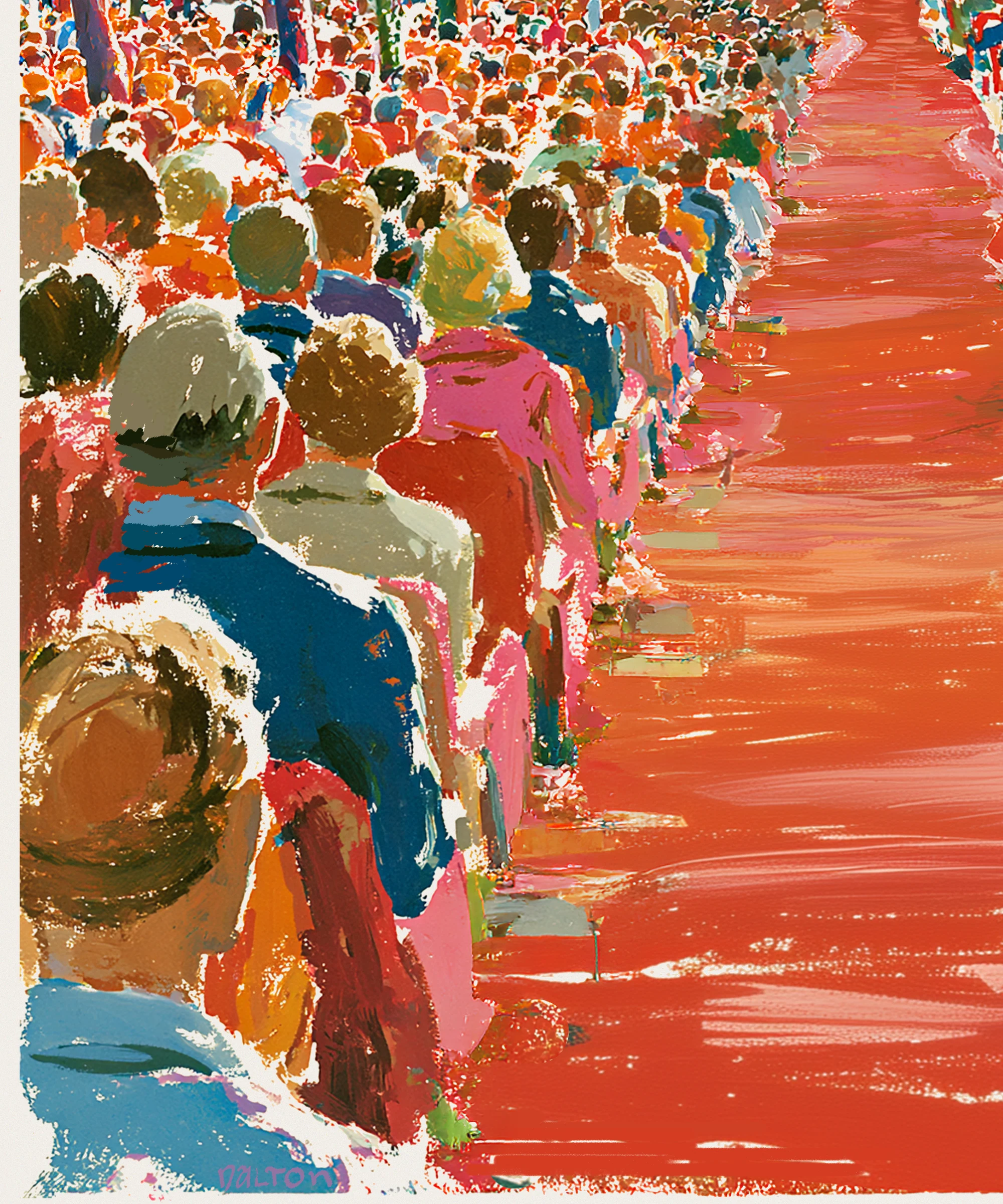Poster detail: the crowd and the red carpet