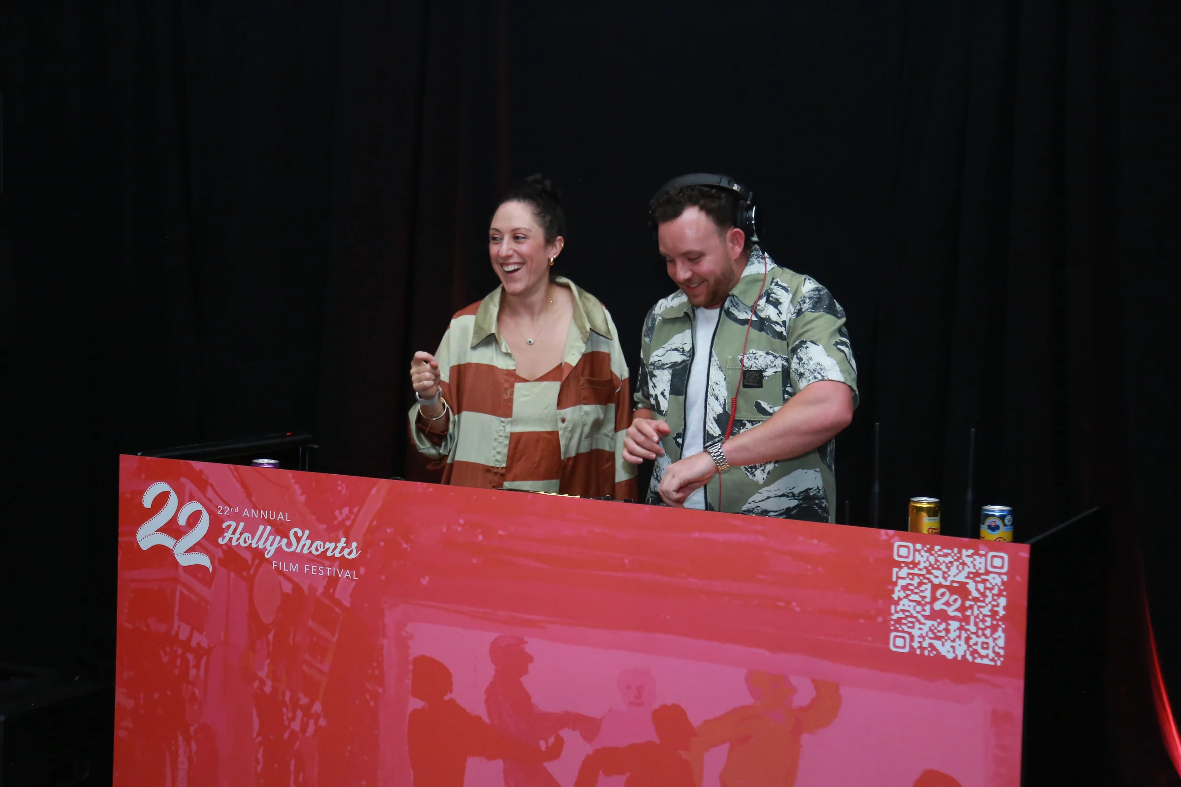 The DJ booth at the festival