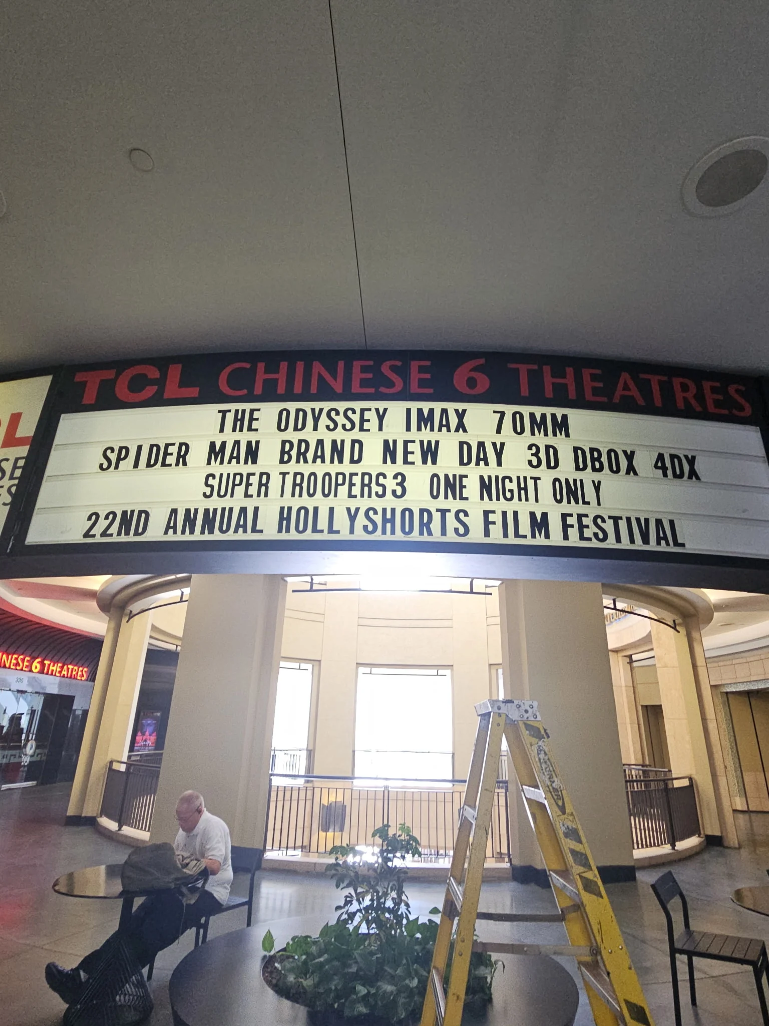 The TCL Chinese 6 Theatres marquee: 22nd Annual HollyShorts Film Festival
