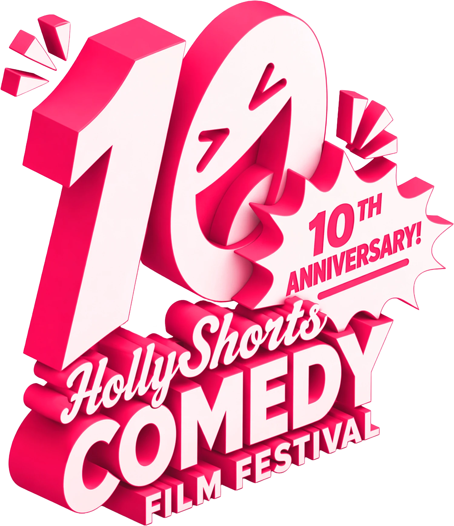 HollyShorts Comedy 10th anniversary logo