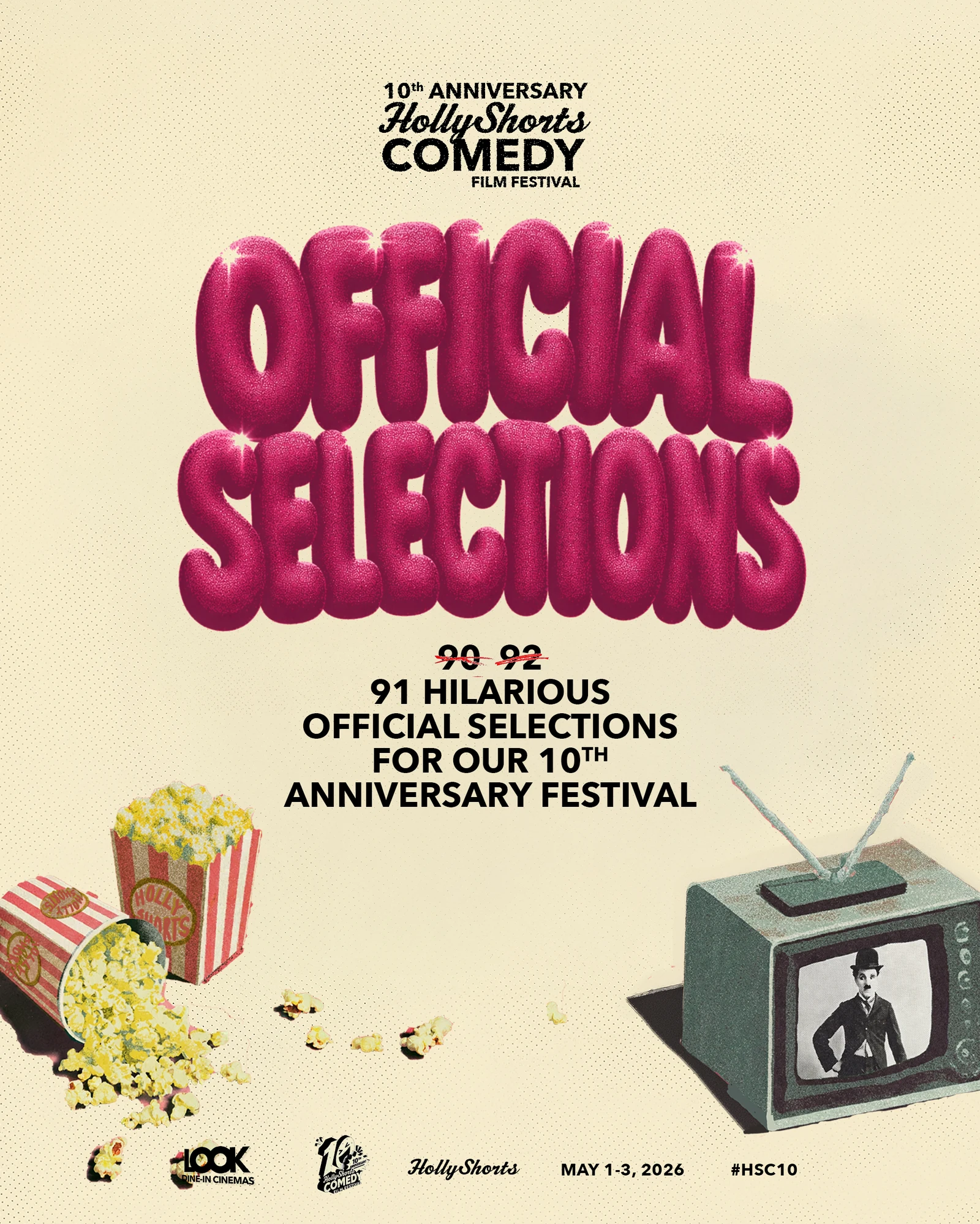 91 official selections for the 10th anniversary festival