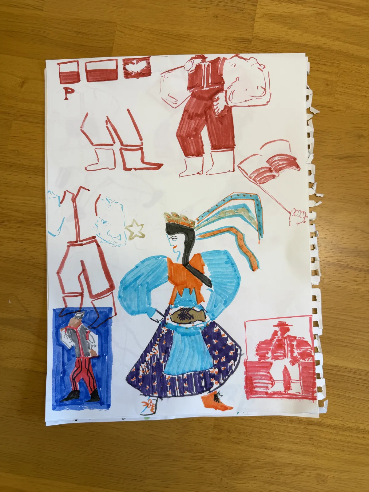 Red marker composition studies
