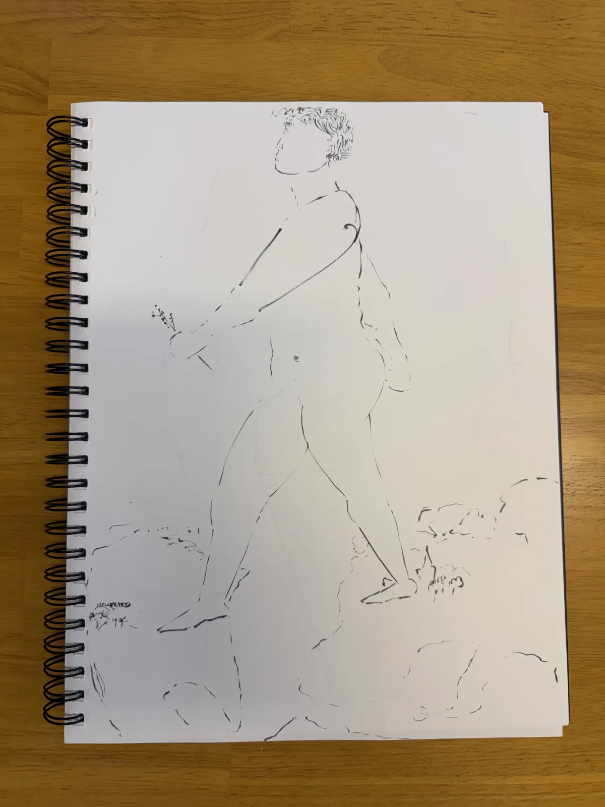 Loose gesture figure studies of the couple