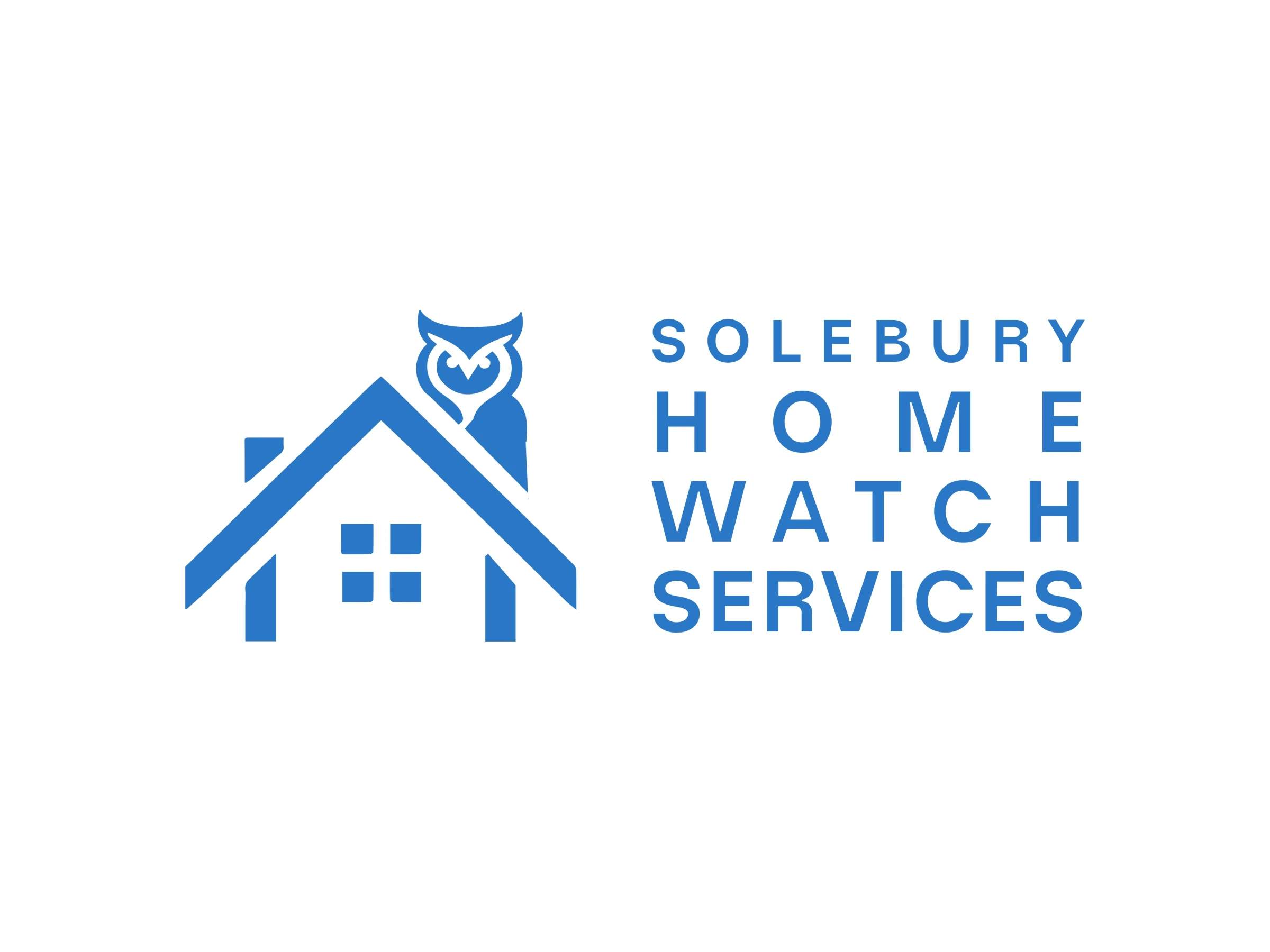 The logo with the emblem beside the stacked name, in blue