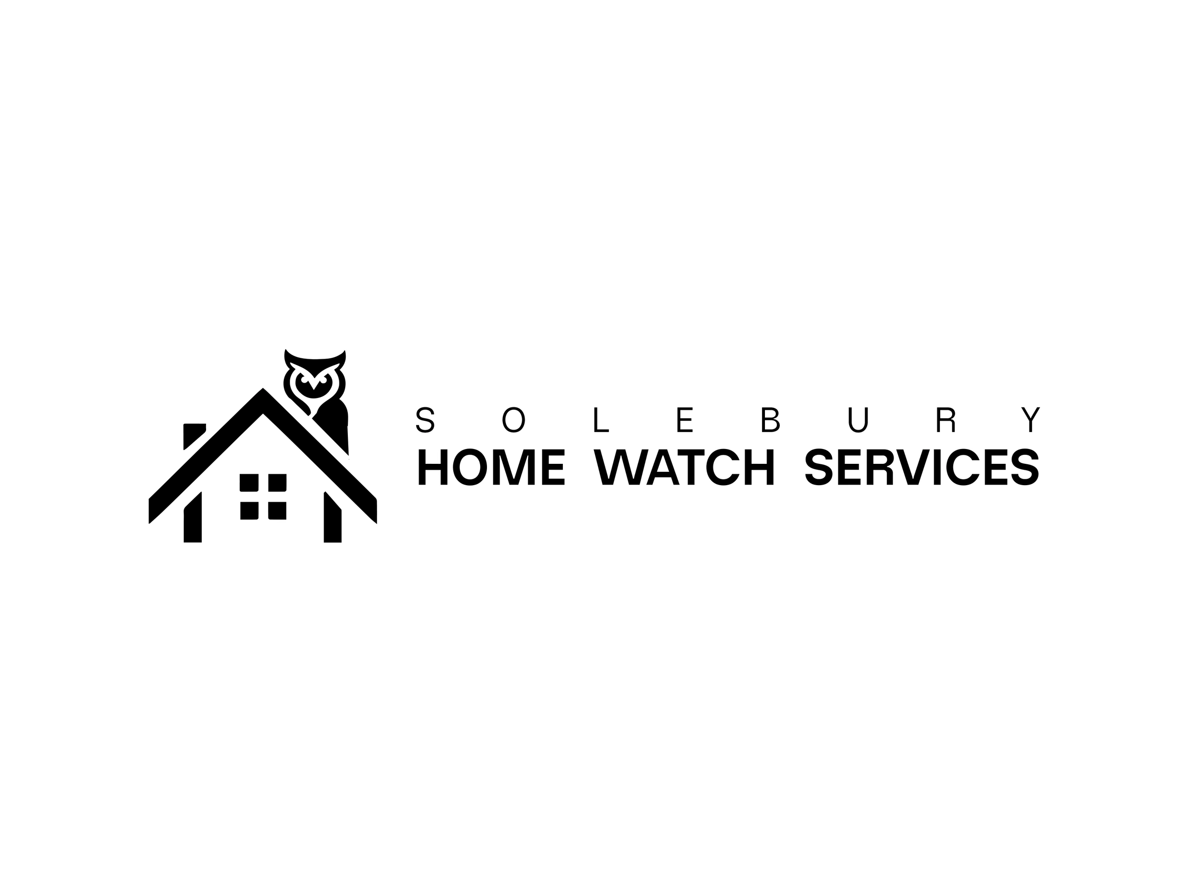 The logo on one line, in black