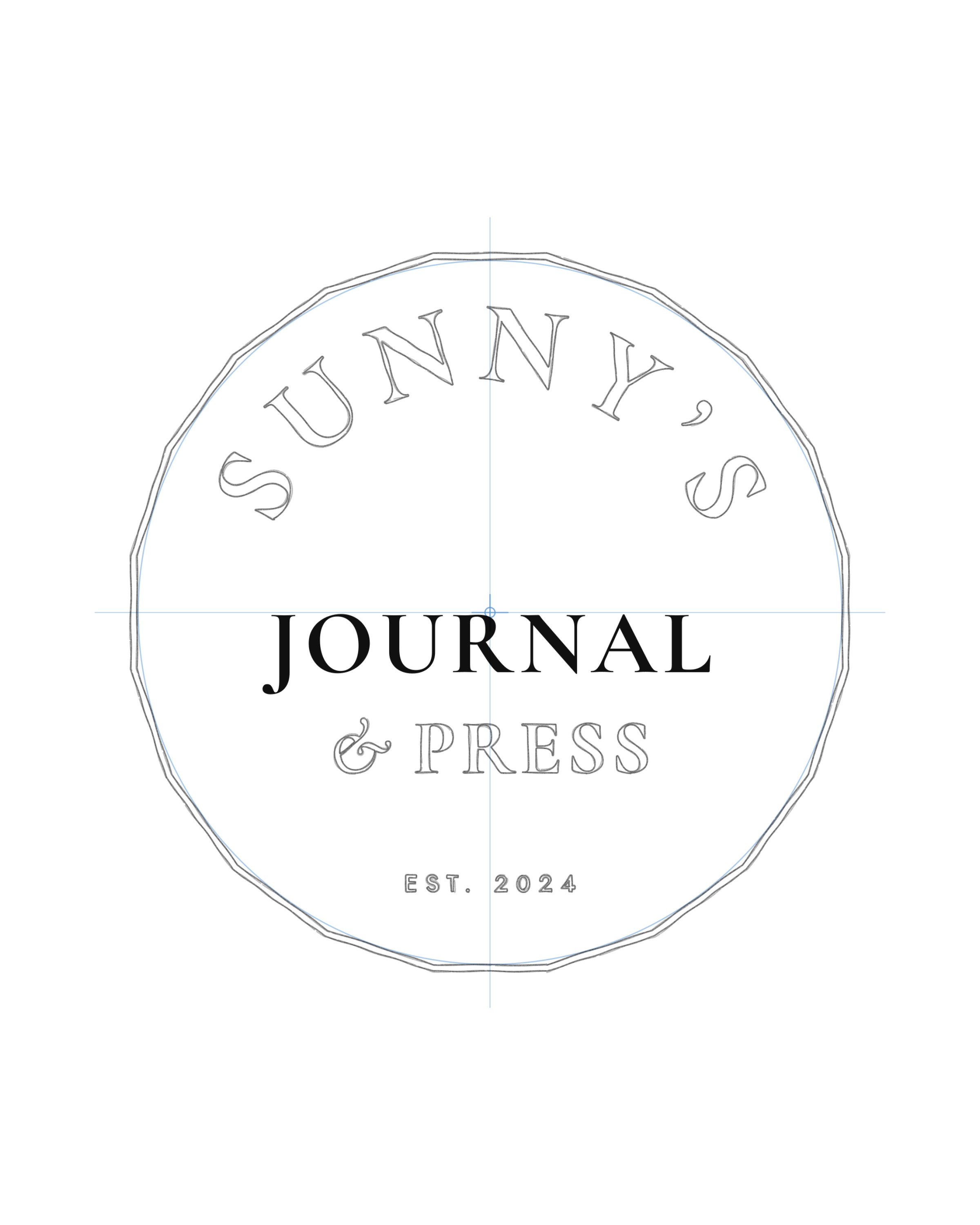 The Sunny's Journal & Press stamp, half inked.