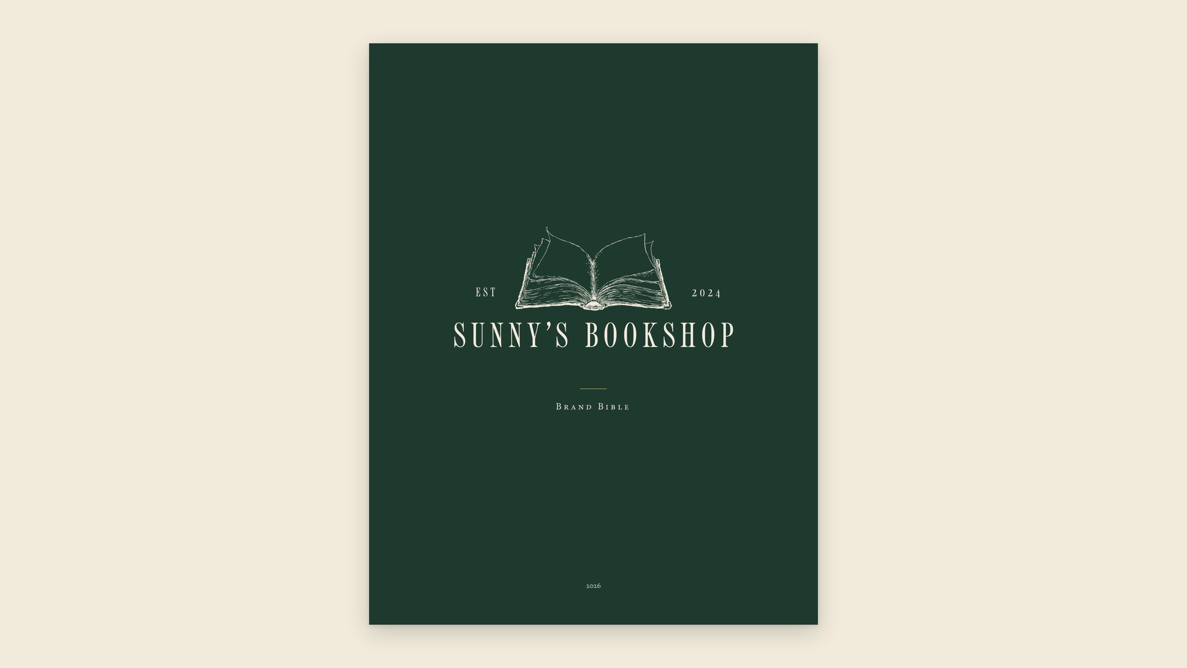 The cover of the Sunny's Bookshop Brand Bible.