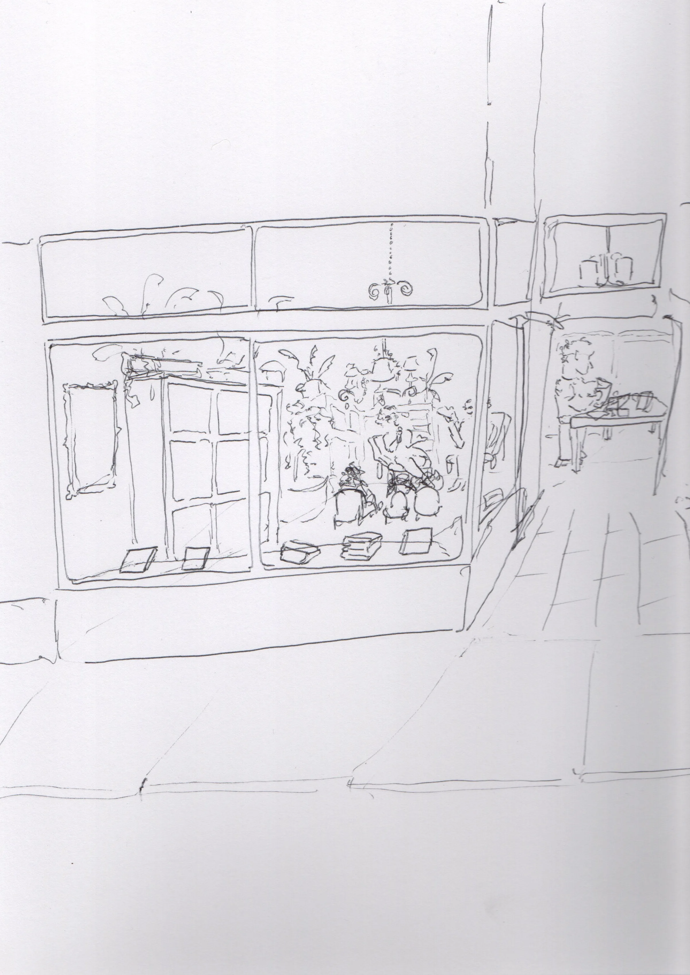 Storefront line drawing